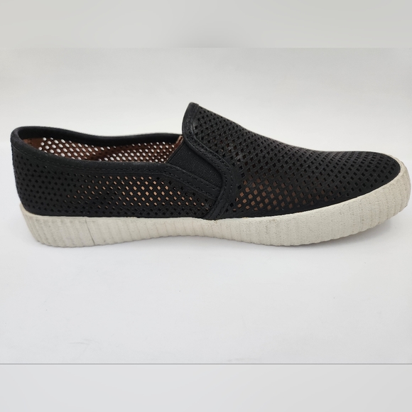Frye perforated black white leather slip on sneaker - Picture 7 of 13
